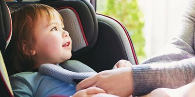Airport taxi with a free child seat